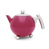 Hot Dubbelwandige Theepot Bella Ronde - Dark Magenta 1,2 Liter - Bredemeijer