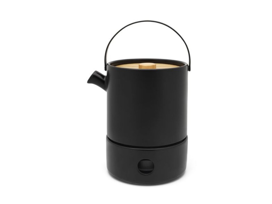 New Theepot Umea Met Warmer 1,2 Liter - Zwart - Bredemeijer