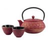 Best Theepot Shanghai Giftset - Gietijzer 0,6 Liter - Roze/Goud - Bredemeijer