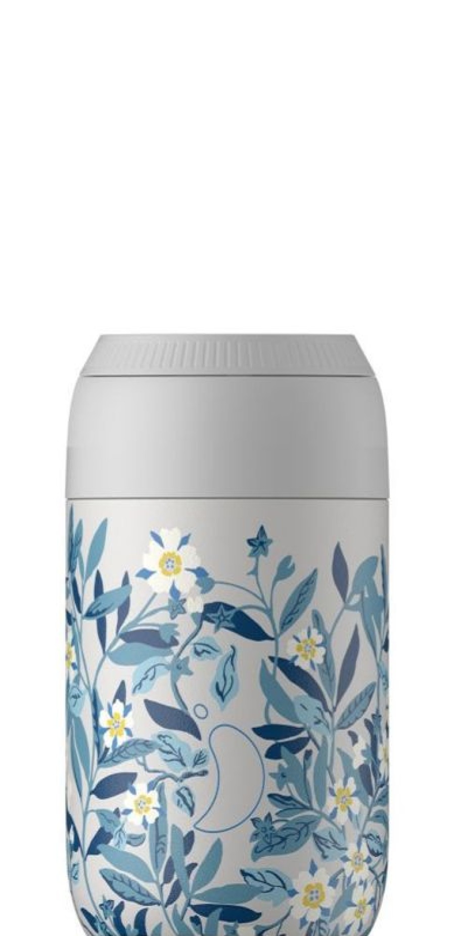 New Chillys Bottle Series 2 - Tea/Coffee Cup - Liberty Blossom Grey - 340 Ml