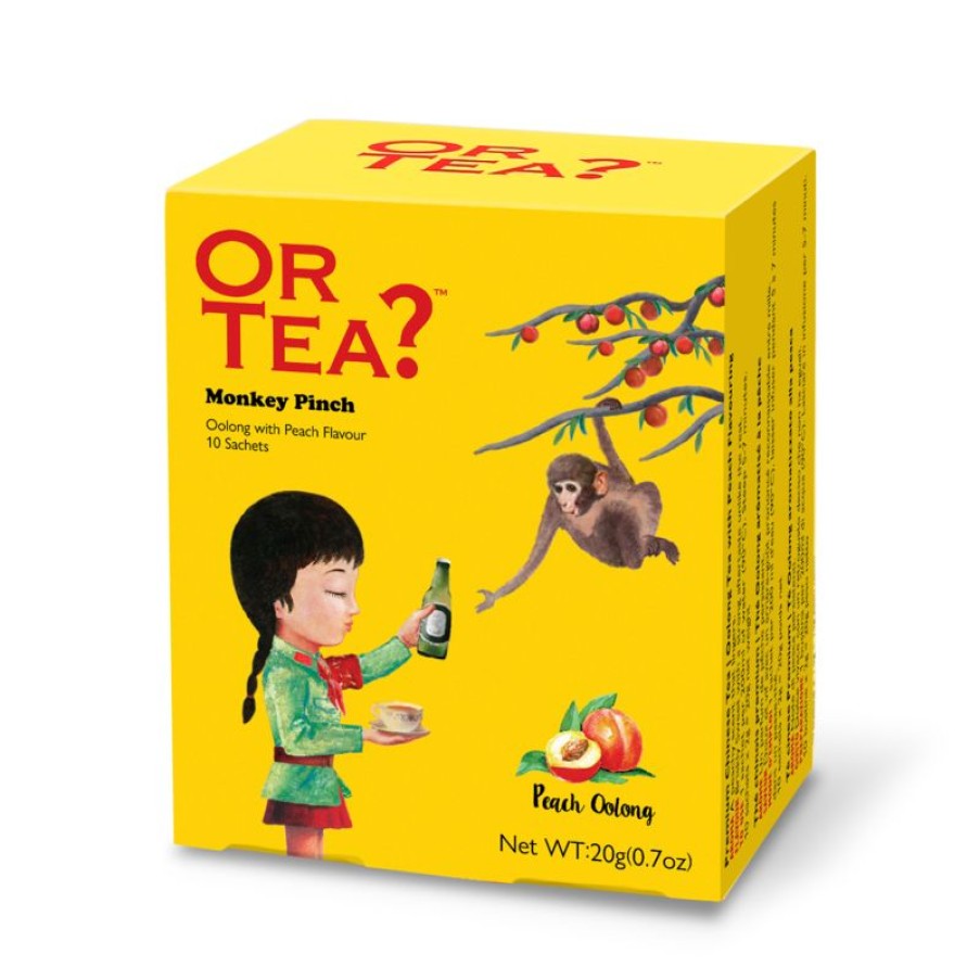 Online Doosje Met 10 Theezakjes - Monkey Pinch - Or Tea?